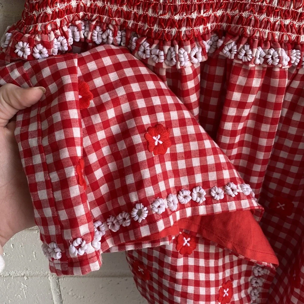 NWT X by NBD Florence Embroidered Mini Dress - Picture 6 of 7